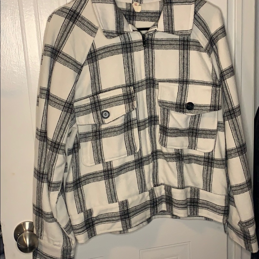 Black and white coat